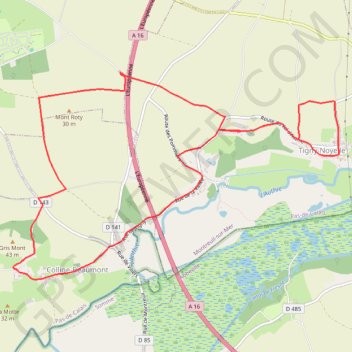 Itinéraire Boucle de la Basse Vallée - Tigny-Noyelle, distance, dénivelé, altitude, carte, profil, trace GPS