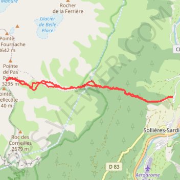 Itinéraire Col de la Faculta, distance, dénivelé, altitude, carte, profil, trace GPS
