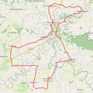 Itinéraire Relais pédestre départ BION, distance, dénivelé, altitude, carte, profil, trace GPS