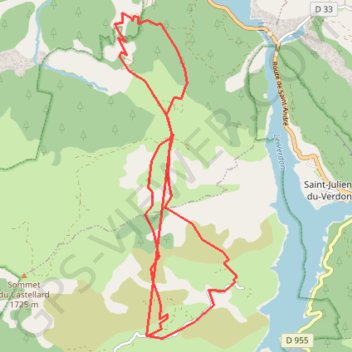 Itinéraire La baume de castellane, distance, dénivelé, altitude, carte, profil, trace GPS