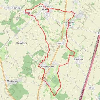 Itinéraire Circuit des prés verts, distance, dénivelé, altitude, carte, profil, trace GPS