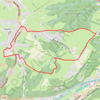 Itinéraire Sans titre, distance, dénivelé, altitude, carte, profil, trace GPS