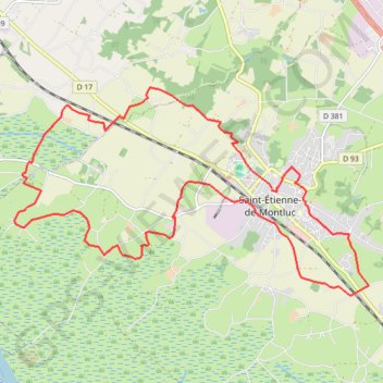 Itinéraire Boucle du marais Saint Etienne de Montluc, distance, dénivelé, altitude, carte, profil, trace GPS
