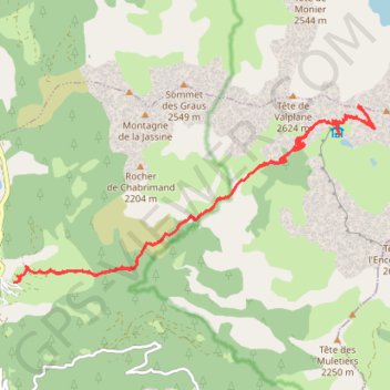Itinéraire Clignon - Col de l'Encombrette, distance, dénivelé, altitude, carte, profil, trace GPS