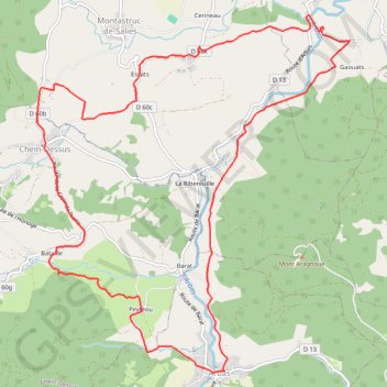 Itinéraire Pyrénées Comminges - Découverte des hameaux de la Vallée de l'Arbas, distance, dénivelé, altitude, carte, profil, trace GPS