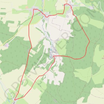 Itinéraire Mont le vernois-Clan-Rosey, distance, dénivelé, altitude, carte, profil, trace GPS