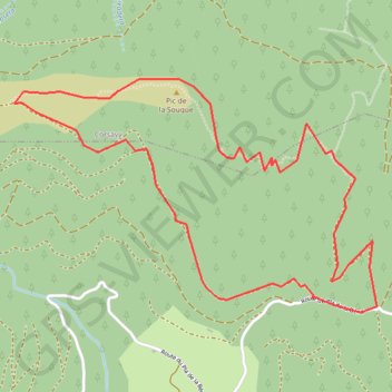 Itinéraire Pic de La Souque, distance, dénivelé, altitude, carte, profil, trace GPS