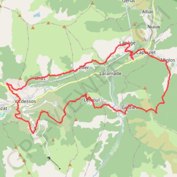 Itinéraire Boucle Capoulet, distance, dénivelé, altitude, carte, profil, trace GPS