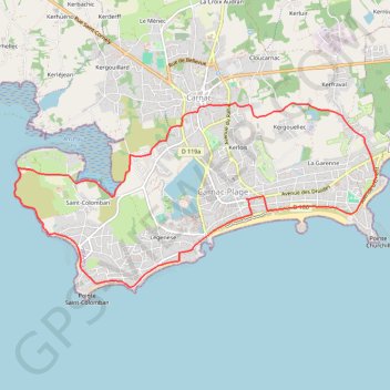 Itinéraire Randonnée autour de Carnac, distance, dénivelé, altitude, carte, profil, trace GPS