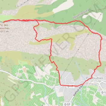 Itinéraire Puyloubier - Pic des Mouches - Vallon de l'Aigle - Puyloubier, distance, dénivelé, altitude, carte, profil, trace GPS