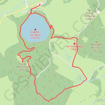 Itinéraire 63-385, distance, dénivelé, altitude, carte, profil, trace GPS