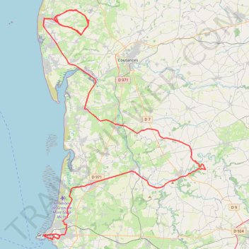 Itinéraire TM2027 ET5 Gouville - Granville-25394889, distance, dénivelé, altitude, carte, profil, trace GPS