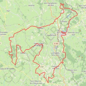 Itinéraire Circuit sportif au Pays Clayettois - Vauban, distance, dénivelé, altitude, carte, profil, trace GPS