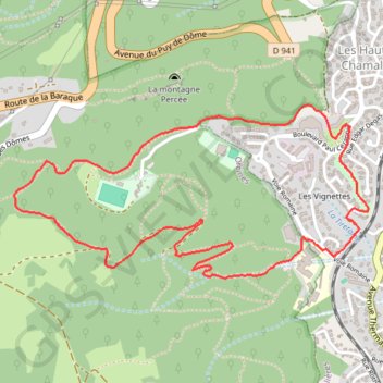 Itinéraire Ambiances Forestières - Chamalières, distance, dénivelé, altitude, carte, profil, trace GPS