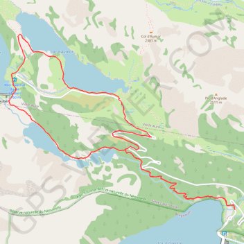 Itinéraire Lac d'Orédon, les Laquettes, le Lac d'Aubert et d'Aumar, distance, dénivelé, altitude, carte, profil, trace GPS