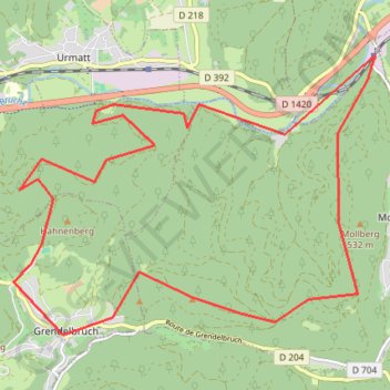 Itinéraire Circuit du Hahnenberg, distance, dénivelé, altitude, carte, profil, trace GPS