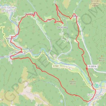 Itinéraire Saint-Gervais et ses hameaux, retour par le chemin de Saint-Jacques-de-Compostelle, distance, dénivelé, altitude, carte, profil, trace GPS
