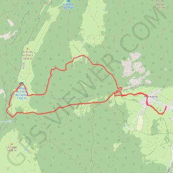 Itinéraire Col de la Cochette-Creux Lachat, distance, dénivelé, altitude, carte, profil, trace GPS