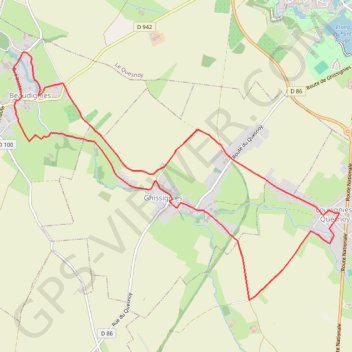 Itinéraire Circuit de l'Ecaillon - (Louvignies-Quesnoy), distance, dénivelé, altitude, carte, profil, trace GPS
