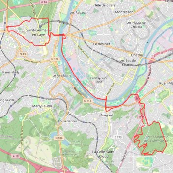 Itinéraire Saint-Germain-en-Laye Cyclisme, distance, dénivelé, altitude, carte, profil, trace GPS