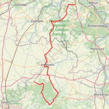 Itinéraire Track-Avx Chilleurs 2h 120km 251018, distance, dénivelé, altitude, carte, profil, trace GPS