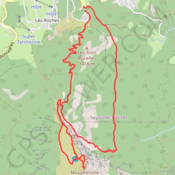 Itinéraire Moucherotte par le Vallon des Forges (Vercors), distance, dénivelé, altitude, carte, profil, trace GPS