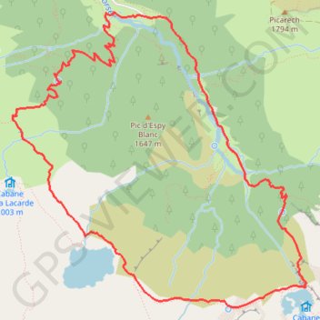 Itinéraire Cirque de cagateille, étang hillette et alet, distance, dénivelé, altitude, carte, profil, trace GPS