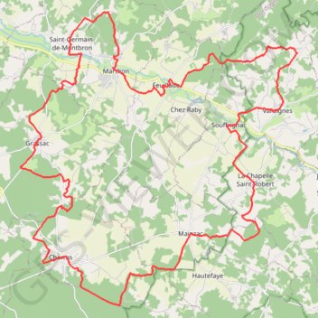 Itinéraire Grassac 59 kms, distance, dénivelé, altitude, carte, profil, trace GPS