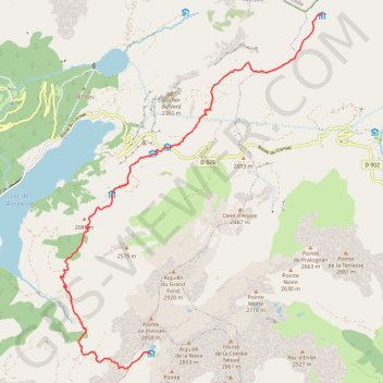 Itinéraire Traversée des Alpes - Étape 11, distance, dénivelé, altitude, carte, profil, trace GPS