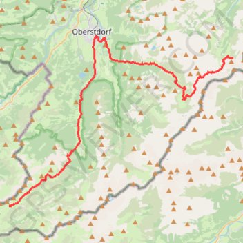 Itinéraire Via-Alpina R51 - Prinz Luipold Haus - Mindelheimerhutte, distance, dénivelé, altitude, carte, profil, trace GPS