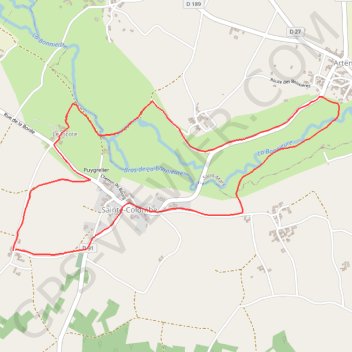 Itinéraire Footing à Sainte-Colombe, distance, dénivelé, altitude, carte, profil, trace GPS