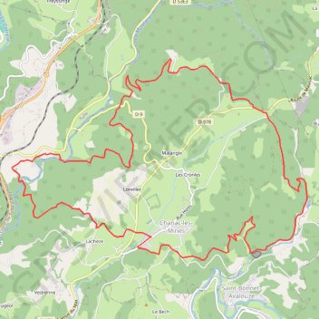 Itinéraire 125 TraceGps issued, distance, dénivelé, altitude, carte, profil, trace GPS
