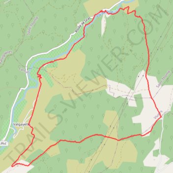Itinéraire Saint Thome, distance, dénivelé, altitude, carte, profil, trace GPS