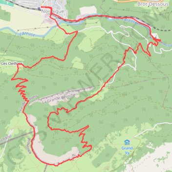 Itinéraire Creux du Van, distance, dénivelé, altitude, carte, profil, trace GPS