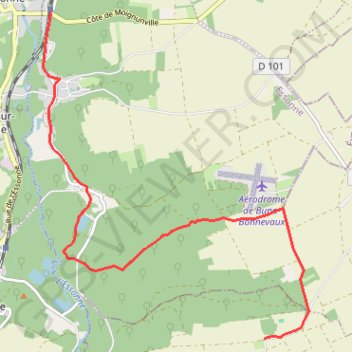 Itinéraire De Buno-Bonneveaux a Boisminard, distance, dénivelé, altitude, carte, profil, trace GPS