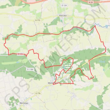 Itinéraire Monteneuf, distance, dénivelé, altitude, carte, profil, trace GPS