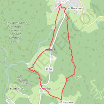 Itinéraire Ardennes et Cistrières - Saint-Germain-l'Herm, distance, dénivelé, altitude, carte, profil, trace GPS