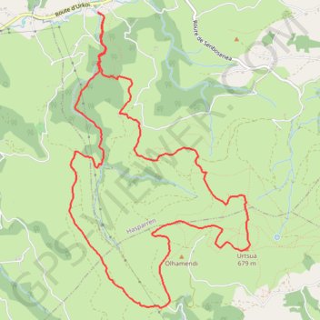 Itinéraire Mont Ursuya en circuit depuis Urcuray, distance, dénivelé, altitude, carte, profil, trace GPS