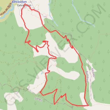 Itinéraire La randonnee de Gevaudan, distance, dénivelé, altitude, carte, profil, trace GPS