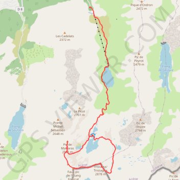 Itinéraire Crêtes port de l'Albeille - Tristagne - Malcaras, distance, dénivelé, altitude, carte, profil, trace GPS