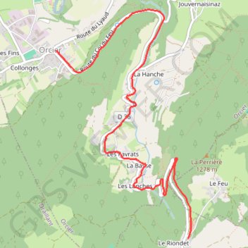 Itinéraire Col du Feu, distance, dénivelé, altitude, carte, profil, trace GPS