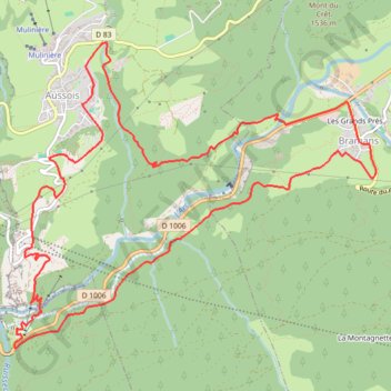 Itinéraire Aussois - Le Pont du Diable, distance, dénivelé, altitude, carte, profil, trace GPS