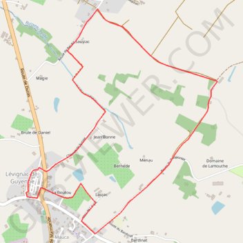 Itinéraire Lévignac-de-Guyenne, la balade de la bastide - Pays du Dropt, distance, dénivelé, altitude, carte, profil, trace GPS