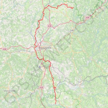 Itinéraire La Méchaussie - Rocamadour, distance, dénivelé, altitude, carte, profil, trace GPS