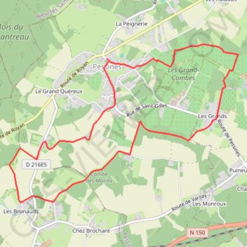 Itinéraire Circuit des chênes - Pessines, distance, dénivelé, altitude, carte, profil, trace GPS