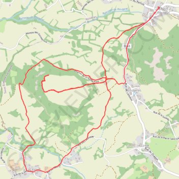 Itinéraire La Huche Plate - Lachaud-de-Rougeac, distance, dénivelé, altitude, carte, profil, trace GPS