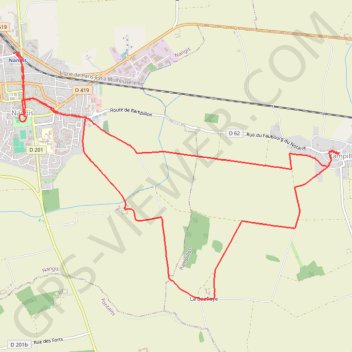 Itinéraire Église Saint-Éliphe à Rampillon, distance, dénivelé, altitude, carte, profil, trace GPS