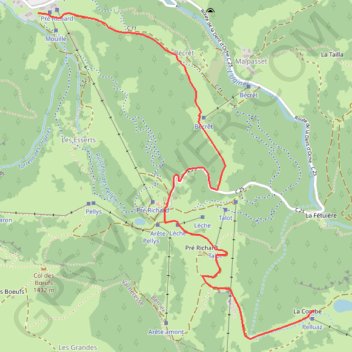 Itinéraire E3 Bernex, distance, dénivelé, altitude, carte, profil, trace GPS