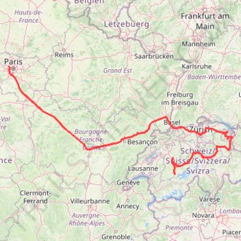 Itinéraire 2025-10-24 Beeline Suisse 2, distance, dénivelé, altitude, carte, profil, trace GPS