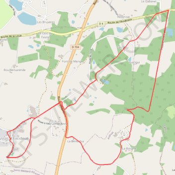 Itinéraire Boucle du tacot à Preyssac d'Excideuil, distance, dénivelé, altitude, carte, profil, trace GPS